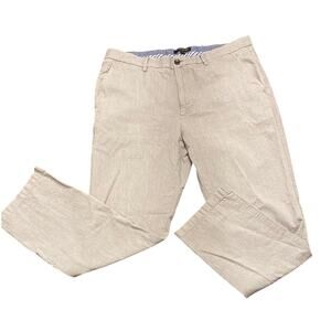 Banana Republic Kentfield Gray Cotton Chino Pants 36x30‎ Herringbone Weave